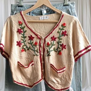 Embroidery Knit Top