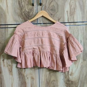 Light Brown Crop Top Bust Size-34-36