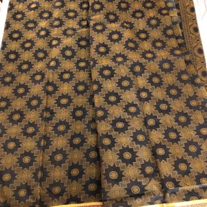 Black And Gold Saree