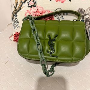 Olive Colour Handbag Very Pretty And Used Only 1
