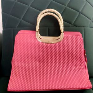 New Hot Pink Shoulder Cum Handbag