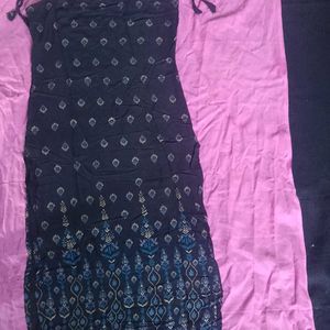 Adorn Women Self Design A-line Kurta