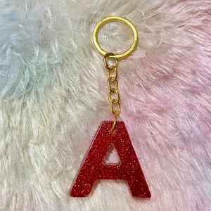 Resin Keychain With Initial