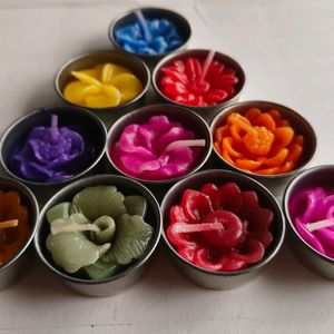 Scented Floral Candles Pack Of 10