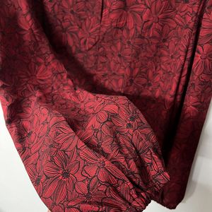 Puff Sleeved Burgundy top