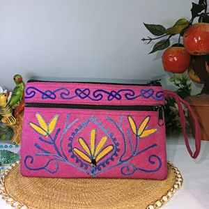 Purse Handcrafted With Natural Fabric, Small Size