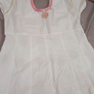 White Anarkali Kurti