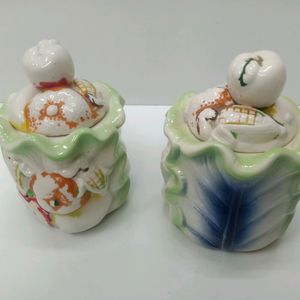 Antique Ceramic Container Pots