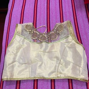 BRAND NEW PADDED GOLDEN BLOUSE(SLEEVES IN