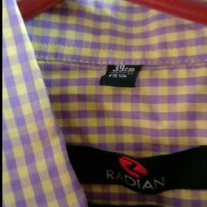 Mens Formal Checked Shirt M Size