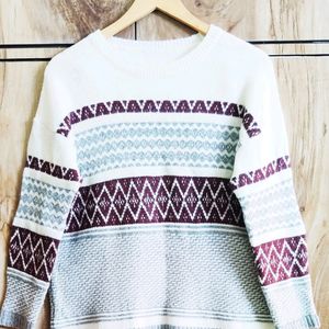 Brown Design Sweater Size-38