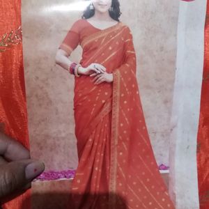 Both Sarees Are New With Blouse Piece Attached