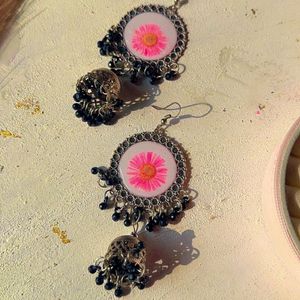 Pink RESIN JHUMKA