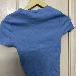 Blue Crop Top For Girls