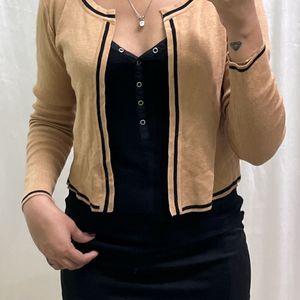 Korean Light Brown Beautiful Cardigan