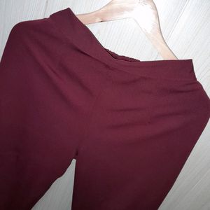 Cherry Color Unused Trouser Stretchable