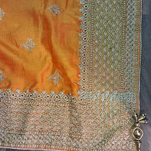 QUALITY UNIQUE DESIGN SEQUINS WORK SAREE WITH BLOU