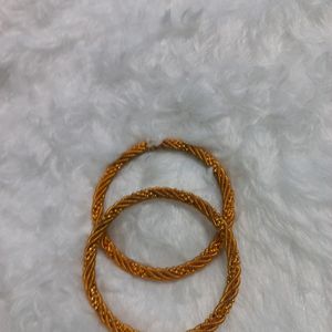 Beautiful Gold Plated Twisted Bangles