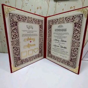 Nikah Nama Booklet Wedding Customized