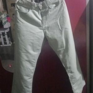 Cute Light Green Straight Jeans