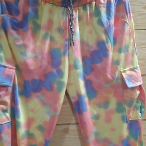 Multy Coloured Girls Joggers For 10 12 Years