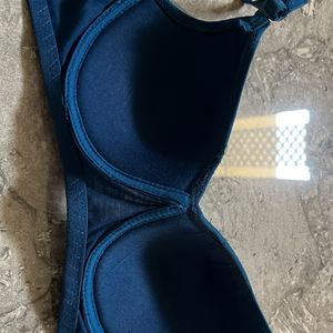 Blue Padded Bra