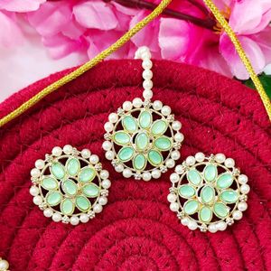 Pastel Green Kundan Choker Set