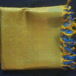 Kanjeevaram Silk Saree with Stiched Blouse