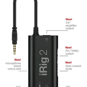 IK Multimedia iRig 2 Guitar Interface for iOS Mac