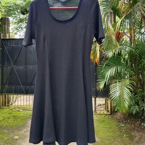 Black Mini Flared Dress