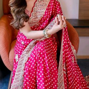 Rose Pink Saree