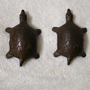 Lucky Tortoise Pair Brass metal