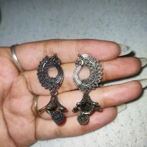 Oxidised Silver Earings