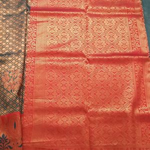 Beautiful Kerala Silk Saree With Blouse Piece