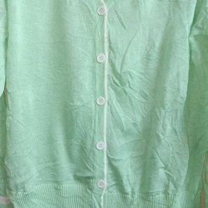 Women's Fashion Top Cardigan Green