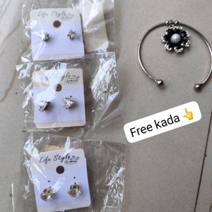 Free Kada With 3pairs Of Studs