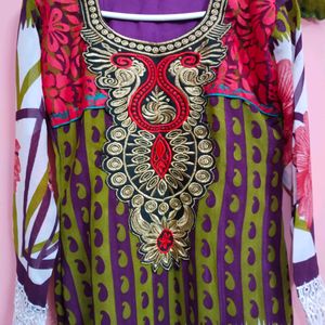 Embroidered Kurti For Girls