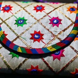 Jaipuri Embroidered Mirror Work Sling Bag