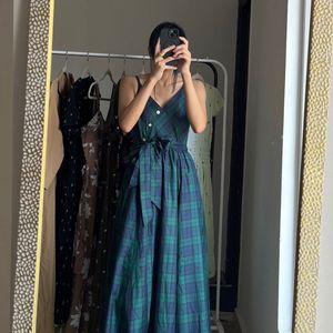 Nautica Plaid Belted Flared Midi Dress