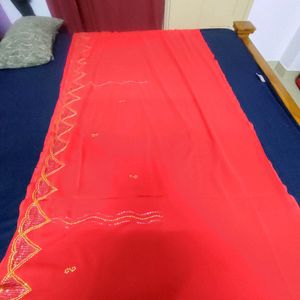 Red Jamki Grand Saree