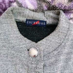 Grey Warm Coat For Women's