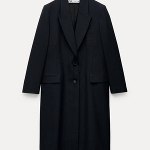 ZW Collection Minimalist Wool Blend Coat