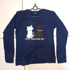 BELLEBIRD NAVY BLUE COTTON TSHIRT