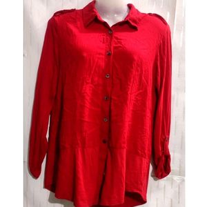 Red Shirt Top From Womens. Length/26