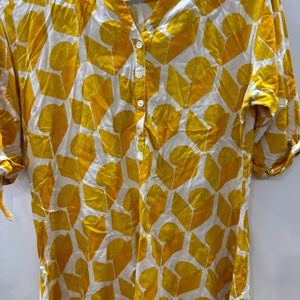 Yellow High Low Tunic By Utsa