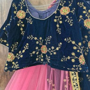 Velvet Lehenga  For Women