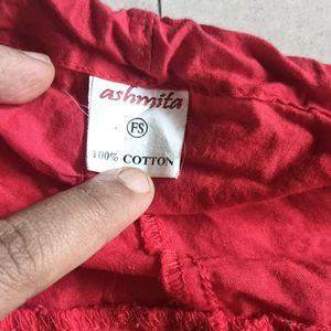 Red Colour Patiala Pant