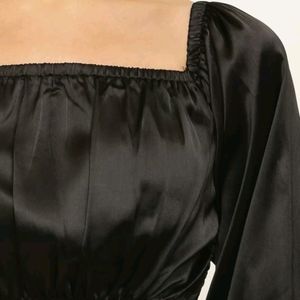 Black Satin Top