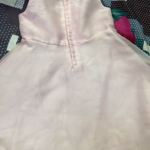 Cute Pink Frock For 9m-2 Years Girl