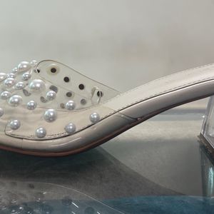 LUNA BLU Ivory Mida Pearl Cup Mules